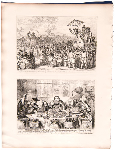 original James Gillray etchings Copenhagen House

Substitutes for Bread; or, Right Honourables Saving the Loaved and Dividing the Fishes

